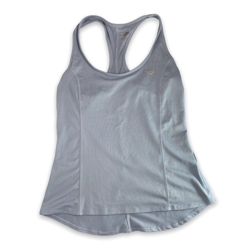 Pony Blue Racerback Athletic Tank Top Shirt Small